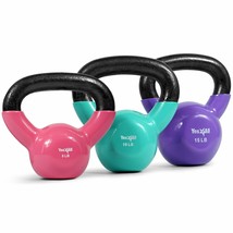 Yes4All Combo Special: Vinyl Coated Kettlebell Weight Sets  Weight Avail... - £65.57 GBP