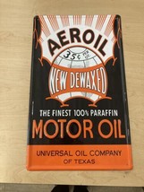 Aeroil New Dewaxed Motor Oil Metal Embossed 11/19 Vintage Inspired Sign - £38.60 GBP