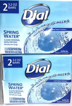 Same Bus Day Ship Dial Spring Water Antibacterial Deodorant Soap 2ea 2ct Pk=4Bar - £13.24 GBP
