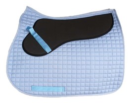 Horse English Quilted All-Purpose Shock Absorbing Gel Saddle Pad Blue 72... - $44.54