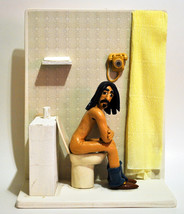  Figurine Handmade - Action Figure 22cm./8,6 &quot;- Frank Zappa on toilet - £53.89 GBP