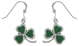 Jewelry Trends Celtic Shamrock Clover Good-Luck Sterling Silver Dangle Earrings - £44.89 GBP