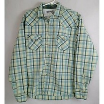 Wrangler 20X Men&#39;s Green Plaid Pearl Snap Long Sleeve Shirt Size XL - £19.15 GBP
