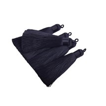 10Pcs 3.4&#39;&#39;(8.5Cm) Handmade Imitation Silk Tassels With Hanging Loop For... - £15.63 GBP