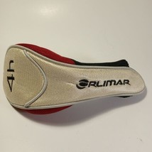 Orlimar 4H White / Red Slip-on Golf Club Head Cover Hybrid Rescue Embroi... - $8.99