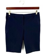 White House Black Market Womens Bermuda Shorts Size 8 Navy Blue Stretch - $34.68 CAD