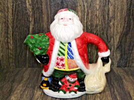 Vintage World Bazaars Inc Christmas Santa Claus Hot Chocolate Milk Ceramic Pot - £31.14 GBP