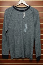 NEW Men&#39;s Old Navy Thermal Shirt Soft Washed Heavyweight Waffle Weave Blue MED - $14.84