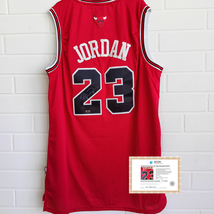 Michael Jordan Hand Signed #23 Nike NBA Chicago Bulls Jersey Red With COA - £626.52 GBP