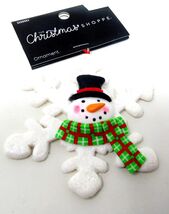 Snowflake Snowman Face Ornament Christmas 3 inch New Tag Decoration New Tag - $12.86