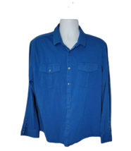 Mark Anthony Slim Button Up Collared Shirt ~ Sz XXL ~ Long Sleeve ~ Blue - £17.93 GBP