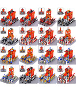 Castle Knights with War Elephant Collectible Mini Brick Figures Set