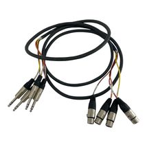 Belden 4 Channel Male 1/4&quot; Phone to 3-Pin Neutrik XLR Female Snake Cable 9&#39; - $29.69