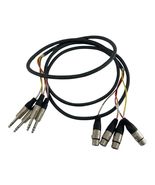 Belden 4 Channel Male 1/4&quot; Phone to 3-Pin Neutrik XLR Female Snake Cable 9&#39; - $41.81 CAD