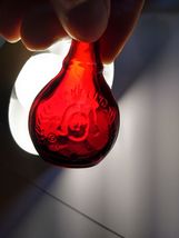 Wheaton Ruby Red Carnival Glass Bottle Jenny Lind Medicine 1970's Mini 3... - $21.05