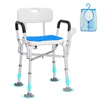 VEVOR Shower Chair Seat with Padded Arms and Back, Shower Stool with Reinforced - $106.86