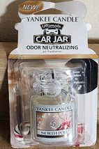 Retired Yankee Candle Car Jar Air Freshener NORTH POLE Christmas Candy Cane NOS - £6.06 GBP