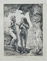 &quot;Adam and Eve&quot; by Rembrandt Restrike Etching by Amand Durand 6&quot;x4 1/2&quot; - £1,211.21 GBP