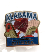 Alabama Outback Steakhouse Enamel Pin Advertise Souvenir Dixie Heart Pea... - $17.76 CAD