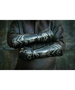 Crusader Arm Guard Set Medieval Black Spartan Fully Wearable Gift Crusader - $130.77