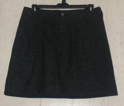 New Womens Woolrich Black Onyx Tweed Wool Blend Lined Skirt Size 12 No Slits! - £29.37 GBP