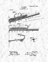 Fish Gaff Patent Print - Gunmetal - $7.95+