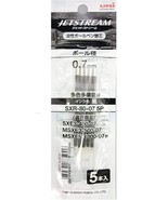 Uni SXR-80-07 0.7mm BLACK - JETSTREAM Ballpoint Multi Pen Refill 5Pcs Japan - £15.06 GBP