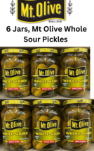 &quot;Mt Olive Whole Sours Pickles - 16 Oz - Case of 6 - Fresh and Crunchy Pickles&quot; - £24.37 GBP