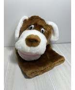 Lillian Vernon plush puppy dog hand puppet brown white - £7.77 GBP