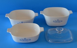 Corning Ware Blue Cornflower Set of 3 Oven To Table - $59.40