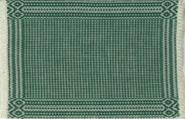 Artisan Handwoven Dollhouse Rug 6&quot;x9&quot; Azure-Blue-Green #3, Cotton - £51.13 GBP