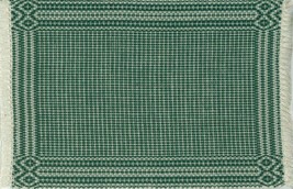 Artisan Handwoven Dollhouse Rug 6&quot;x9&quot; Azure-Blue-Green #3, Cotton - £51.13 GBP