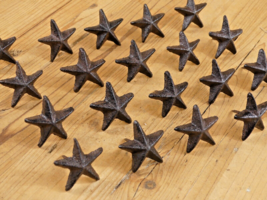20 Star Nails Cast Iron 1 7/8&quot; Tacks Texas Rustic Western 1 1/4&quot; Nail Small - $43.99