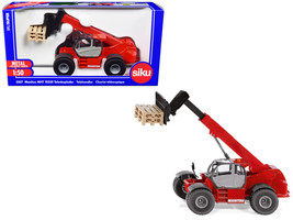 Manitou MHT10230 Telehandler Red with Pallets 1/50 Diecast Models by Siku - $46.86