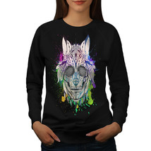 Wellcoda Tribal Funky Death Skull Womens Sweatshirt, War Casual Pullover Jumper - £22.86 GBP+