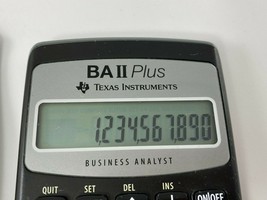 Calculator Texas Instruments BA II Plus Professional Financial Black GEN... - $24.95