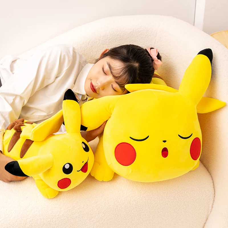 Pokemon Sleeping Series Charmander Pikachu Anime Plush Pillow Toys Soft Animal - £28.49 GBP+