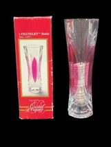 Cristal D&#39;Arques Chatelet 24% Lead Crystal Bud Vase Purple Tint France 6 3/4” - £15.84 GBP