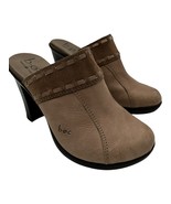 born concept heeled slip on mules 4 inch taupe round toe women&#39;s size 7M - €23,20 EUR