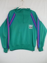 Vtg Members Only Shirt Green Purple Pink Long Sleeve 1/4 Zip Mock Collar - £23.59 GBP