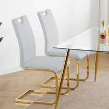 Modern Dining Chairs with Faux Leather Padded Seat Dining Living Room Se... - £216.79 GBP