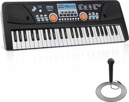 Pyle Electric 49 Keys-Portable Digital Musical Karaoke Piano Keyboard-8 Rhythms, - £51.09 GBP