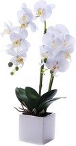 Gxlmii Artificial Orchid Flowers Plants With Vase For Table Centerpieces, Faux - £38.36 GBP