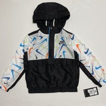 Nike NSW Swooshfetti Anorak All Over Print Windbreaker Jacket Sz 5 6 7 - £19.28 GBP