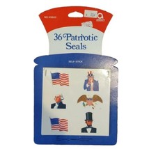 Vintage 36 Patriotic Seals Stickers Amscan Hong Kong American USA Sealed Rare - £13.40 GBP