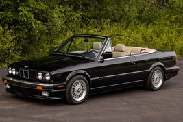 1987 BMW 325i Convertible black | POSTER 24 X 36 INCH | Vintage classic - £17.64 GBP