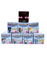 Minecraft Mob Head Minis Set Of 8 Enderman Squid Cow Alex Steve Evoker P... - $18.90 CAD