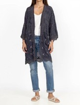 Johnny Was house ecaterina kimono in Graphite - £169.67 GBP