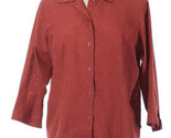 WOOLRICH 3/4 Slv Orange burnout look Casual Button Down Shirt Women&#39;s  M... - $24.73