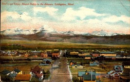 Vintage POSTCARD-BIRD&#39;S-EYE View Of Mount Baldy In Distance, Livingston, Mt BK68 - £4.63 GBP